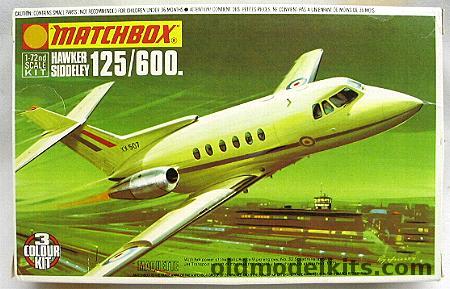 Matchbox 1/72 HS-125 600 - (Hawker 125 Series 600), PK-110 plastic model kit